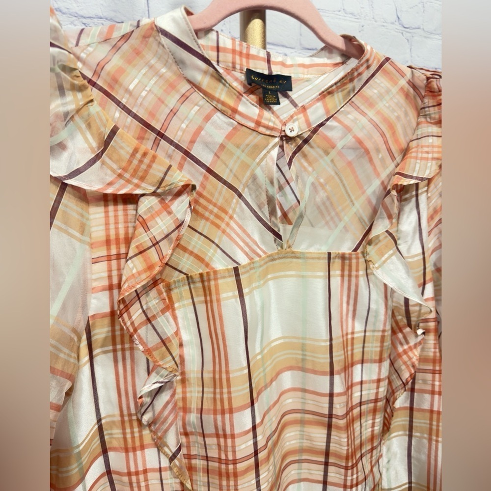 Anthropologie Current Air Polly Ruffled Peasant Blouse size Large, Like New!!! - Picture 5 of 15
